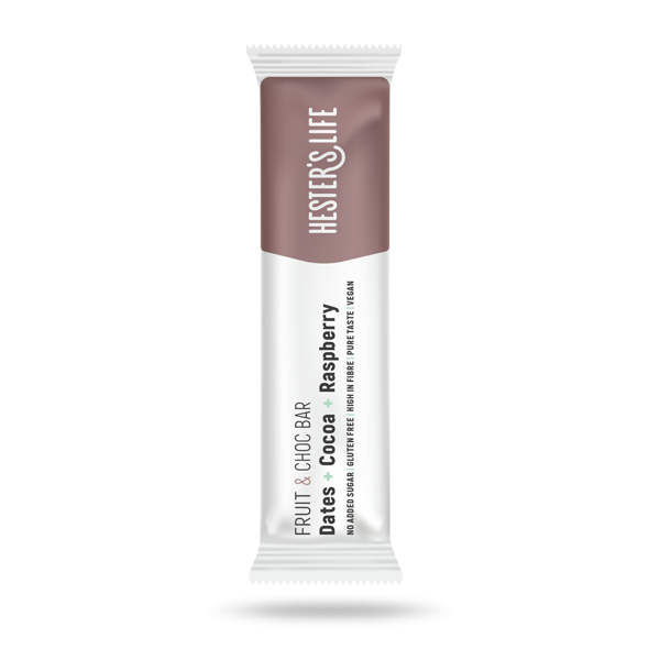 FRUIT & CHOC BAR DATES + COCOA + RASPBERRY