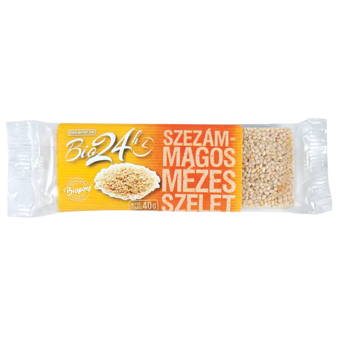 BIOPONT BIO MÉZES SZELET, SZEZÁMMAGOS, 40G