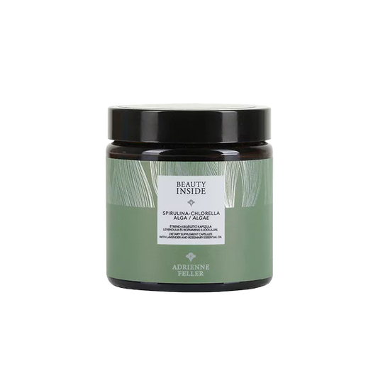 Adrienne Feller BEAUTY INSIDE SPIRULINA-CHLORELLA KAPSZULA Orvosi levendula és rozmaring illóolajjal